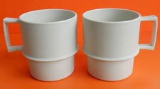 Vintage TUPPERWARE White Mugs
