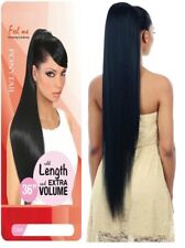 36" UK Long Real Thick Clip In As Like Human Hair Extensions Ponytail-Multicolor