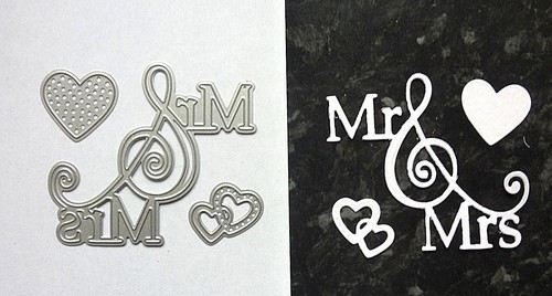 Mrs with hearts - metal, die
