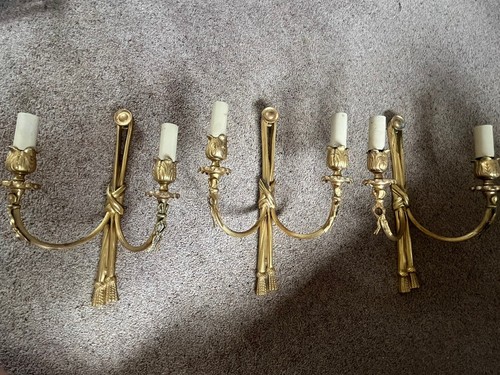 Antique tassle candle - antique, wall