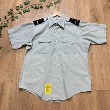 DSCP AMERICAN MILITARY GREEN SHIRT SIZE 17” XL ARMY UNIFORM / DRESS (ww77)