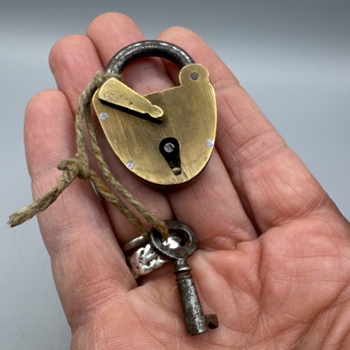 Antique small brass - antique, heart
