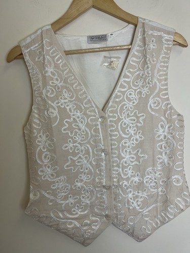 Vtg 90s beaded - waistcoat, nwt