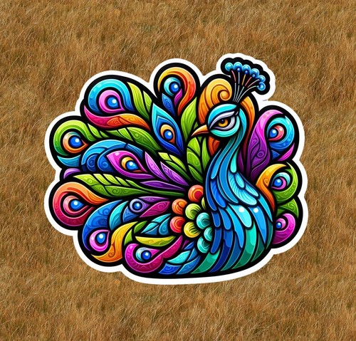 Beautiful peacock stained - a,