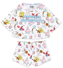Ladies Pyjamas SPONGEBOB SQUAREPANTS Women Boxy T-Shirt Shorts Nightwear Primark