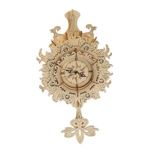 Wooden puzzles wall clock - wooden,