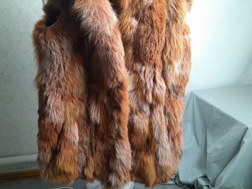 Real red fox fur vest - fox, womens