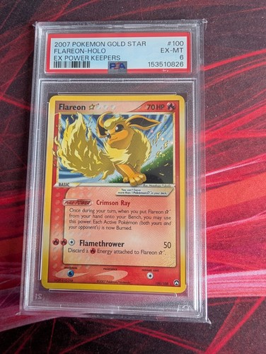 Pokemon flareon gold star - flareon, ex