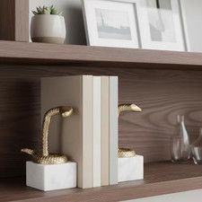 8 In. Gold Metal and Marble