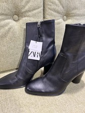 Zara Black Leather 3inch High