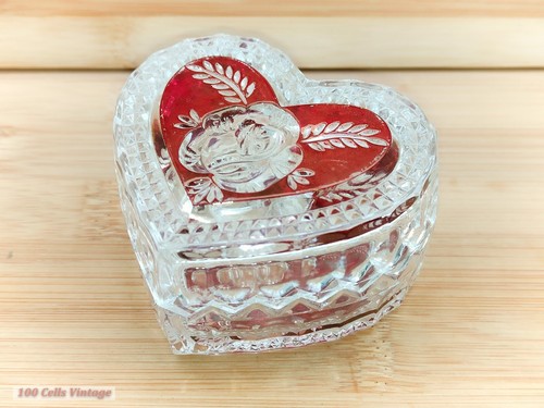 Glass heart floral - heart,