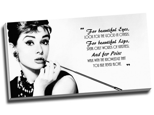 Audrey hepburn quote canvas - audrey,