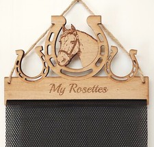 Horse/Shoe Rosette Hanger Holder Oak Veneer Fabric Mesh 6mm