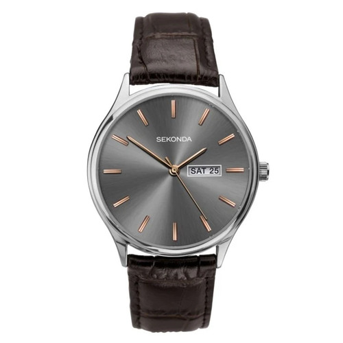 Sekonda stainless steel gents - stainless,