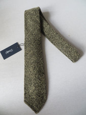 DRAKE'S RAW EDGE WOOL BLEND TIE HAND MADE NEW WITH TAG