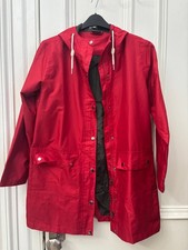 Unisex Red Waterproof Rain Mac