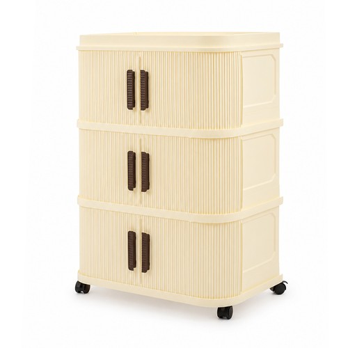 Wheeled tier storage bins - 5-tier,