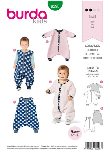 Burda 9298 sleeping bags - burda,