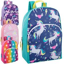 Kids Durable Zip Bag - Girls - Unicorn - Rainbow - Flower - 15L - School Bag