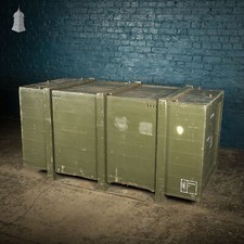 Large Green Painted Aircraft Parts Shipping Crate Reclaimed From a Norfolk RAF B