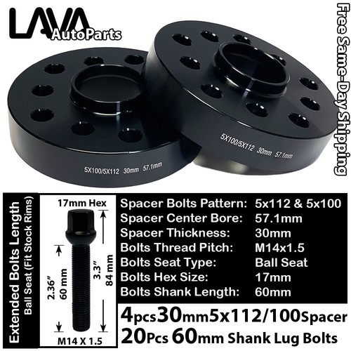 4pc 30mm thick 5x112 - 4pc, &