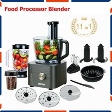 11 in 1 Food Processor Chopper 3.2L+1.5L Mixer Electric Large Blender Juicer UK