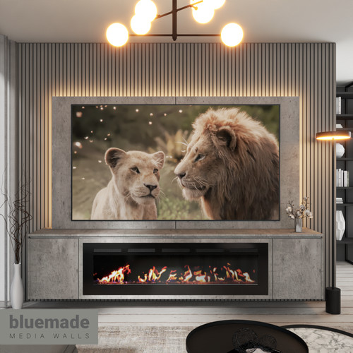 2400mm media wall furniture - media,