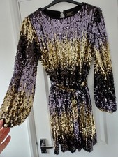  LIPSY SIZE 18 OMBRE SEQUIN EVENING PARTY DRESS CHRISHELL SELLING SUNSETS NEW 