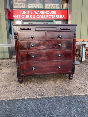 Antique mahogany chest - mahogany,