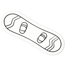 'Snowboard' Clear Sticker