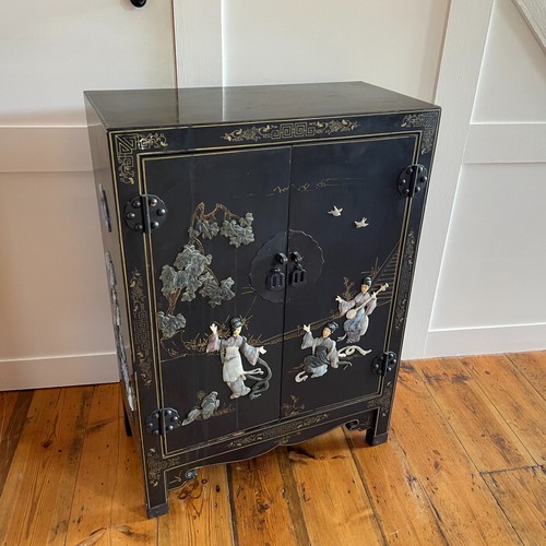 Chinese lacquer cabinet - lacquer,