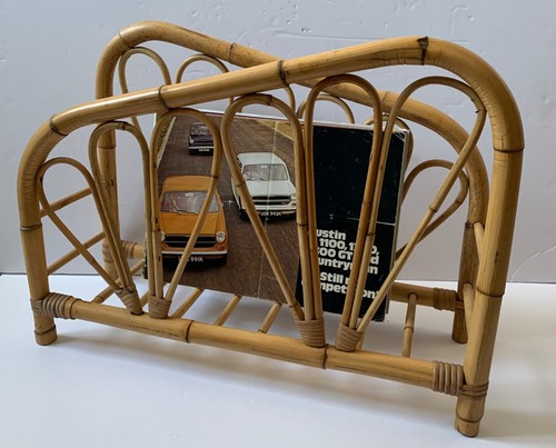 Vintage magazine rack - vintage, bamboo