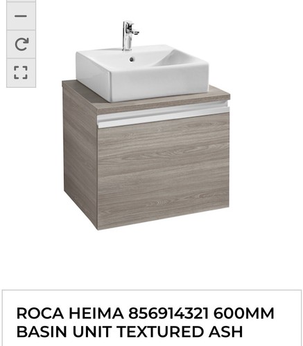 Roca hiema 600mm - textured, ash