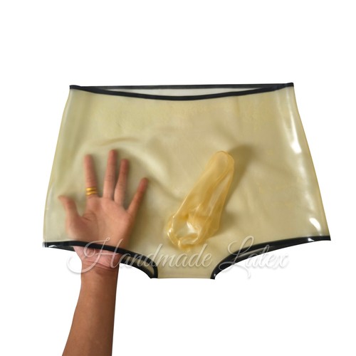 Transparent latex shorts with - transparent,