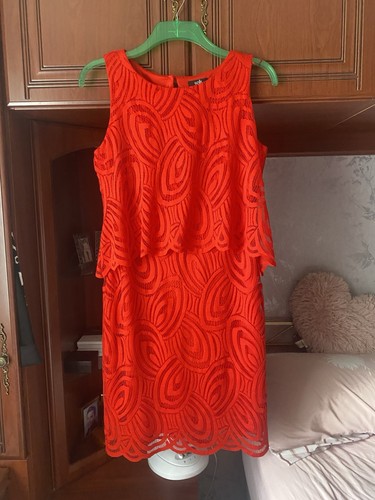 Red lace dress - lace,