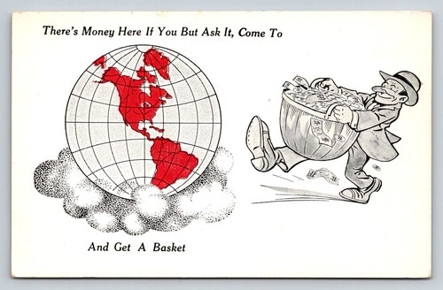 Vintage cartoon postcard man - cartoon,