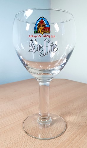 Leffe tall stemmed beer glass