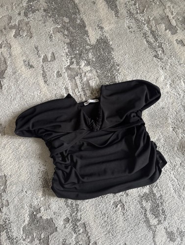 Zara black ruched off the - ruched,