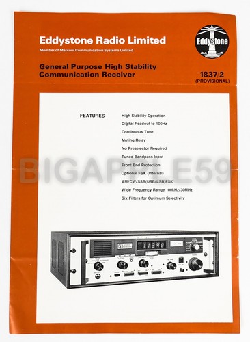 Brochure for eddystone - eddystone, radio