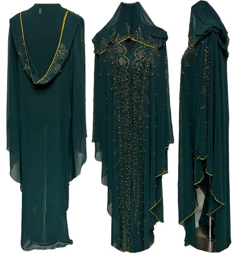 Green women stone works abaya - works,