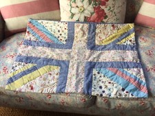 Laura Ashley Patchwork Union Jack pillow case floral