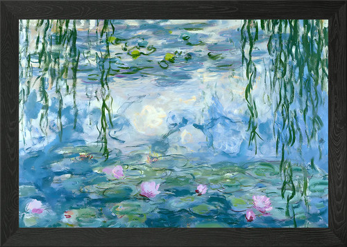 Water lilies monet - water, framed
