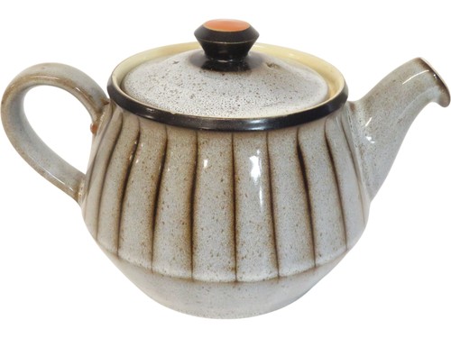 Vintage ceramic teapot grey - vintage,