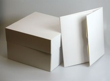 Cake box WITH lids ALL SIZES 6" to 18" wedding party cupcake boxes White Folding