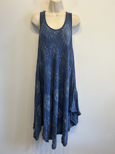 Lagenlook blue sleeveless - lagenlook,