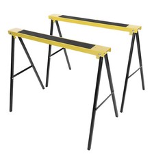 Heavy Duty Folding Saw Horse Work Trestles Non Slip Stands Twin Pack