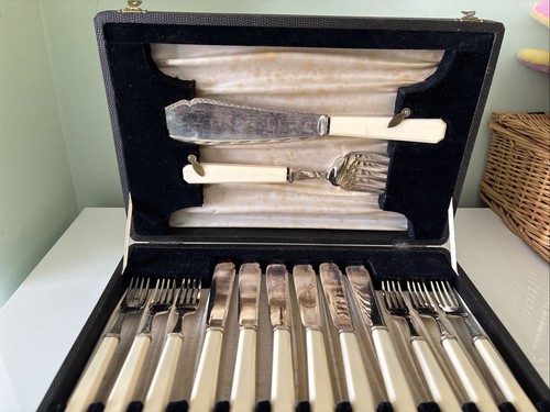 Boxed fish knife and fork - fish, set