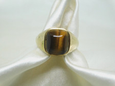 9ct Gold Gents Tigers Eye Signet Ring