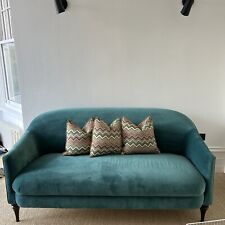 Sofa workshop sprung 3 seater sofa in teal velvet