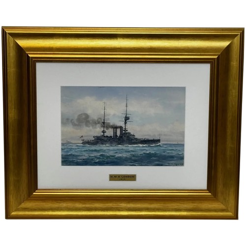 Painting hms london 1914 - painting,
